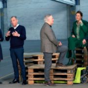 Fra venstre Katja Viltoft (JJW Arkitekter), Thomas Holluf (Domea.dk), Jesper Kristian Jacobsen (Aarsleff), Christina Hvid (Molio), Ib Enevoldsen (Rambøll)